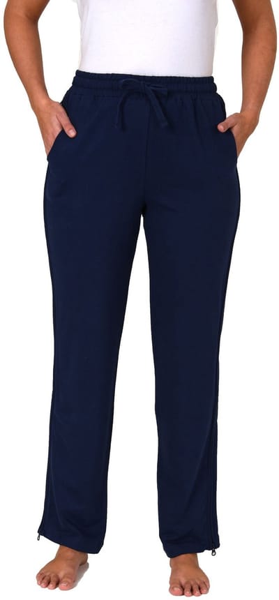 Dames revalidatiebroek met zijrits Joggingbroek voor revalidatie, fysio, gipsbeen