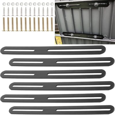 Post Box Bevestigingsset, 6 Stuks, Verstelbare Fence Mount, RVS Connectoren voor Brievenbus en Hekwerk, Ideaal voor Dubbele Stangen en Mat Fences