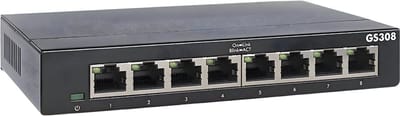DnA® Internet Splitter - Netwerk Switch - Netgear Switch - Splitter Internetkabel - Netwerk Splitter - Zwart - 16cm x 11cm x 3cm