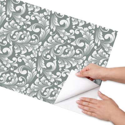 Coloray Meubel Wrap Folie - Groente Meubelfolie - 50x100 cm - Decoratiefolie Elegant patroon - Meubel Wrap Folie - Klassiek Meubelfolie - Plakfolie Meubels - Keuken decoratie - Achtergronden en patronen