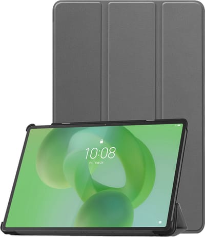 Hoesje Geschikt voor Lenovo Idea Tab Pro - Dun & Stevig - Trifold Bookcase - Hard Cover - Hardcover Book Case - Tablet Hoes - Grijs