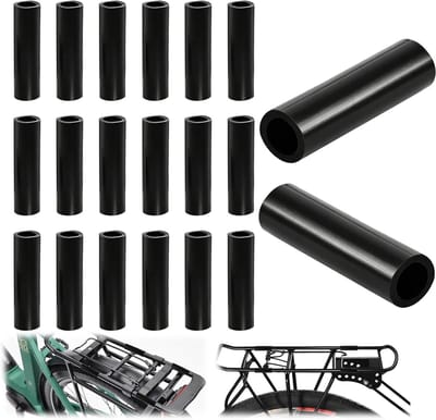 Slijtbeschermingsset voor fietsbagagedrager, 20 stuks, siliconen framebescherming tegen krassen, geschikt voor Ø 10-14 mm, duurzame en flexibele bescherming voor fietstassen en paktassen