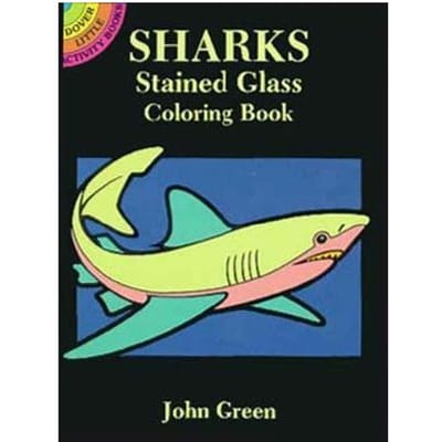 Sharks Stained Glass Coloring Book - John Green
