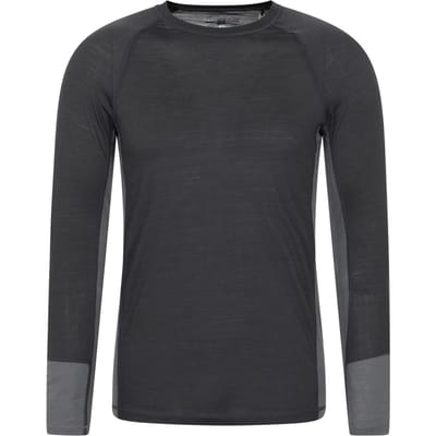 Mountain Warehouse Basislaag heren-Top met lange mouwen (Houtskool)