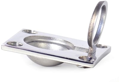 Dailygoods- Ringtrekker Roestvrij Staal - Flush Pull Handvat - Luik/Locker - 2 Stuks - Inclusief 8 Montage Schroeven - Eenvoudig te Installeren - Trekhandvat