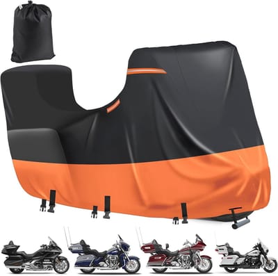 Waterdichte Motorhoes met Reflecterende Strepen - 600D Oxford, Universele Bescherming tegen Weerselementen
