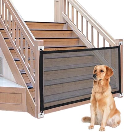 Veiligheidsnet voor huisdieren en kinderen, opvouwbare hek voor trappen, honden- en kattenbescherming - 180x72cm