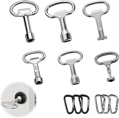 Controlebox Sleutel voor Meerdere Hoekvormen, Metalen Sleutel voor 4- en 3-Edge, Perfect voor Bediening en Onderhoud van Apparatuur, 8 mm
