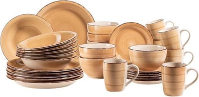 Thuys – Luxe Serviesset – 30 Delig – 6 Persoons – Complete Set – Stijlvol Design – Beige