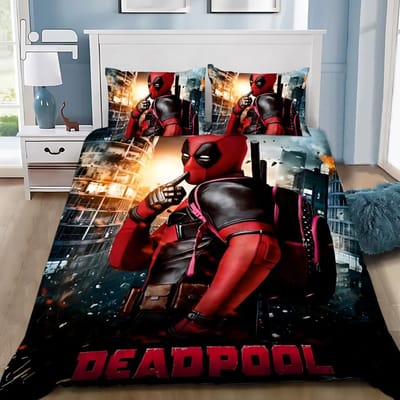 Jongens Dekbedovertrek Kussensloop Wolverine Beddengoed Set Volwassen Jongen Meisje Slaapkamer Decoratie Kinder Cadeau Enkel Dubbel Groot EU Double(200*200cm)3pcs