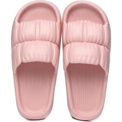 Pantoufles à Semelle Souple pour Femmes Maison Salle de Bain Maison Bain Antidérapantes Couple Sandales d'Été pour Hommes Vêtements d'Été Confortables 36-37 rose