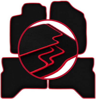 CARLUX-RED automatten voor: Mitsubishi Pajero Sport I SUV (1996-2008)