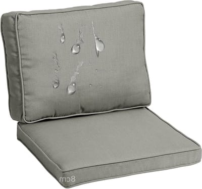 Tuinstoelkussens Set - Binnen Buiten - Comfortabel Zitten - Waterafstotend Gewatteerd - 65x65x8 cm - Donkergrijs