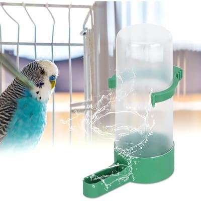 10pcs Rond Plastique Oiseaux Ferme Bétail Alimentation Automatique Boisson Bouteille d'Eau Récipient gray