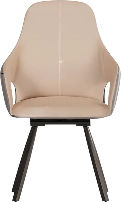 Moderne Keuken- en Eetkamerstoelen - Set van 2 - Draaibare Accentstoelen - Gestoffeerd Microvezelleer - Voor Huizen