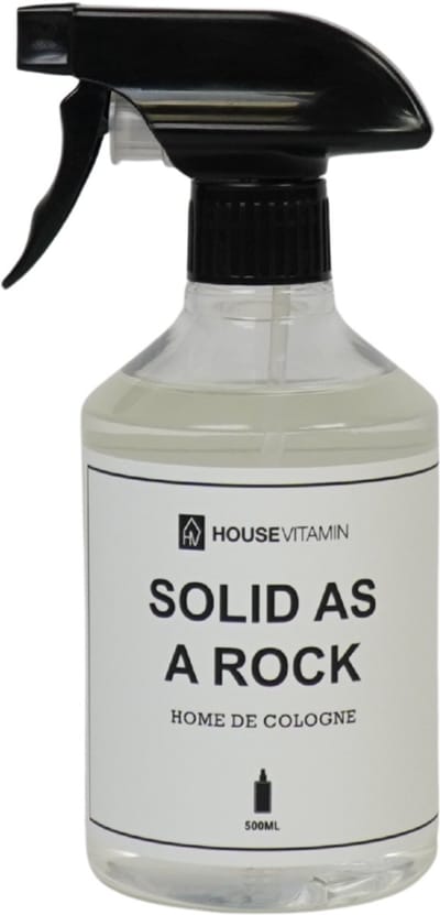 Housevitamin Roomspray Solid as a Rock – Bergamotgeur – 500 ml – Luxe Huisparfum – Interieurspray – Geurspray voor Woonkamer, Toilet & Badkamer