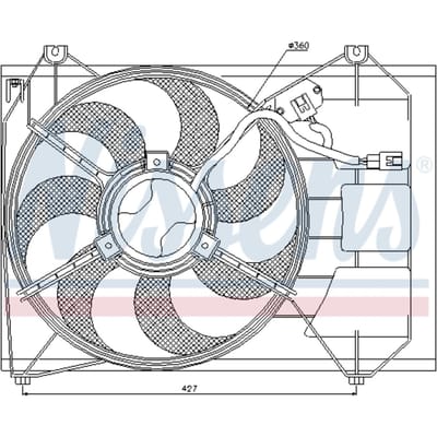 Koelventilatorwiel, motorkoeling NISSENS 85346