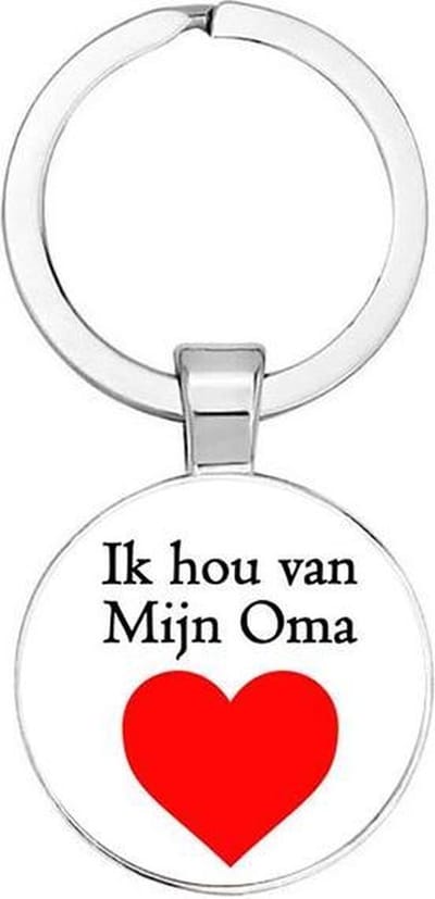 Akyol - Ik hou van mijn oma Sleutelhanger - Oma - grandma - Leuk kado voor je oma om te geven - 2,5 x 2,5 CM