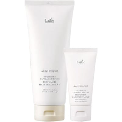 [Lador] Soin Capillaire Parfumé Angel Muguet Ensemble Spécial (380ml + 50ml) - Booster Avancé de Douceur des Cuticules et de Densité Protéique white