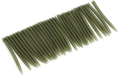 Visartikelen - Veiligheidslijn - Snel wisselen - Donkergroen - Clips - 30 stks/zak 51 mm mouwen veiligheidslijn clips zachte staart draaibare gum snel wisselen voor visartikelen mouwen, donkergroen