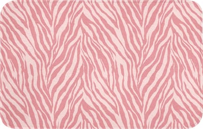 WC mat 80x50 cm - Antislip - Zebra - Print - Roze - Toiletmat - Vloermat - Douchemat - Toilet tapijt - Toiletmatten
