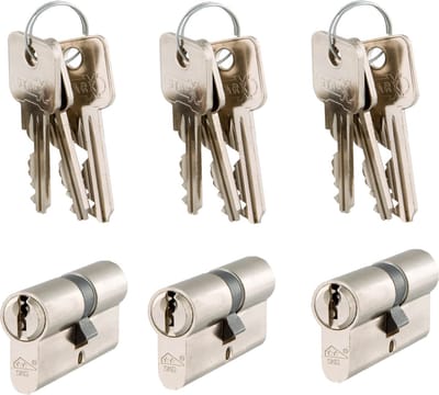 Wovar Cilinderslot SKG** 30 | 30 mm Gelijksluitend | Per Set 3 Stuks | Cilindersloten
