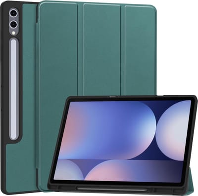 Tablet Hoes Geschikt voor Samsung Galaxy Tab S10 Plus / S9 FE Plus hoes Pine Groen tri-fold bookcase met auto/wake functie