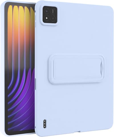 Avizar Hoesje Geschikt Voor Xiaomi Pad 7 / Pad 7 Pro Bimateriaal met Versterkte Hoeken en Standaard, Lichtblauw