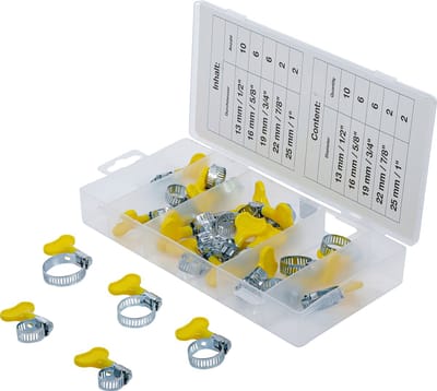BGS Assortiment vleugelslangklemmen 26 delig