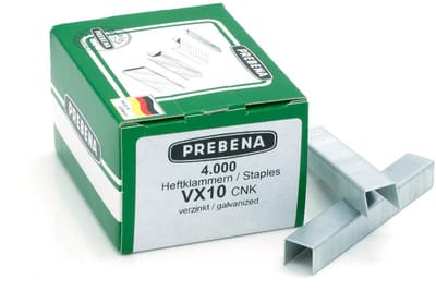 Prebena nietjes - VX nietjes - Bevestigen materialen - Verzinkt oppervlak - 10 mm - Zilver