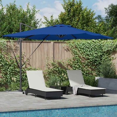 vidaXL - Parasol - Azuurblauw - 286 - x - 284 - x - 270 - cm - Aluminium - en - Polyester