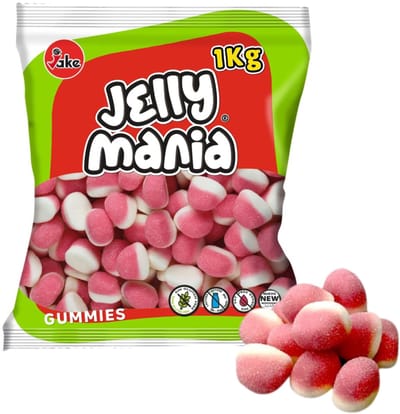 Jake - Aardbei Kusjes - Snoep - 1 Kilo - Halal - Besitos - Kisses