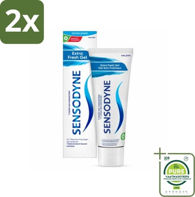Sensodyne - Tandpasta - Extra Fresh Gel - Verfrissend - 75 ml - Voordeelverpakking - 2 stuks - Tandpasta gevoelige tanden - Sensodyne
