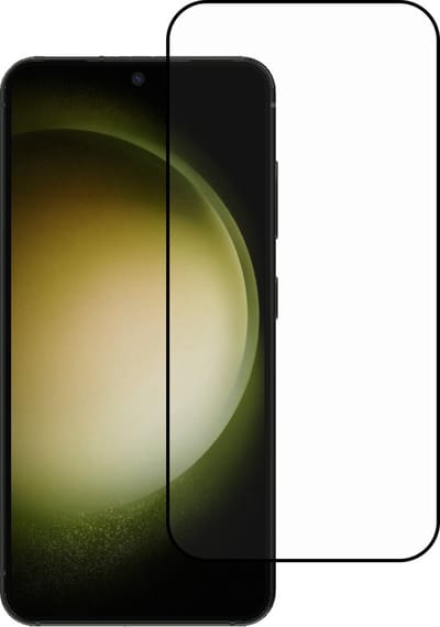 Smartphonica Screenprotector Geschikt voor Samsung Galaxy S23 - Full Cover Tempered Glass with Round Edge - Gehard glas met Afgeronde Hoeken geschikt voor Samsung Galaxy S23