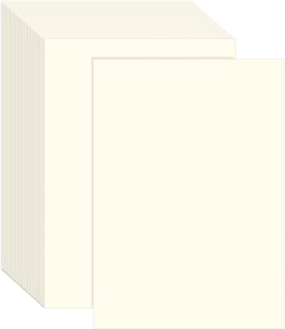 100 Vellen A4 Papier 80gsm voor Printen, Kopiëren en Creatieve Projecten, Ideaal voor Tekenen en Knutselen, Kleur: Crème Wit