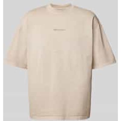 Boxy fit T-shirt met labelstitching