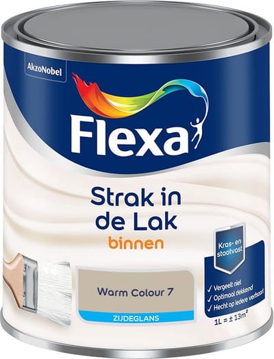 Flexa - Strak In De Lak Binnenlak Zijdeglans - Warm Colour 7 - Mengverf - 1 L