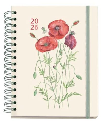 Dagplanner 2026, Dag per Pagina, A5+ Formaat, Dubbele Spiraal, Gelamineerde Envelop, Diverse Talen, Creatief Ontwerp, Stickers