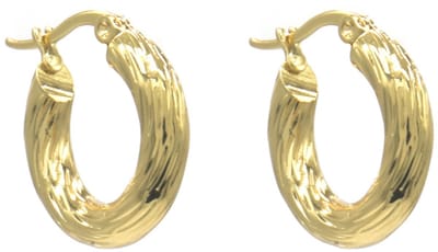 Oorringen - RVS - goudkleurig - 20 mm - dames