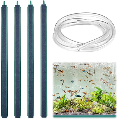 carmdering - Aquarium Luchtsteen - Beluchtingssteen - Zandsteen Diffusor - Nano-Luchttechnologie - Fijnbelletjes Effect - Natuurlijke Zandsteen - Duurzaam En Niet-Toxisch - Optimale Zuurstof Voor Vissen - 4 Stuks