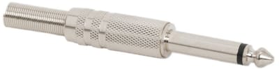 10x Jack Stekker 6,3 mm Mono – Metalen Audio Plug met Trekontlasting – 6.3 mm Jack Connector - 10 Stuks [05124]
