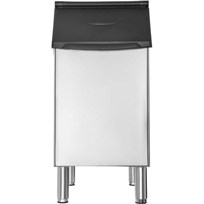 Bac de stockage pour machine à glaçons commerciale, Bac à glaçons d'une capacité de 136 kg, Bac de stockage de glace commercial en acier inoxydable avec pieds en caoutchouc antidérapants réglables, Convient