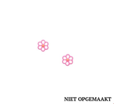 Oorknoppen Bloem Zilver Gerhodineerd Glanzend