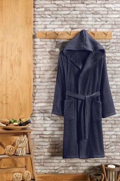 Dames Heren - Sauna - Ochtendjas - Antraciet - Badstof - Wellness