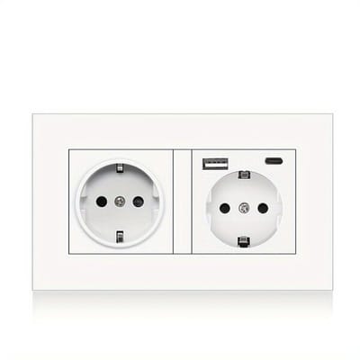 Stopcontact met USB-C-oplader