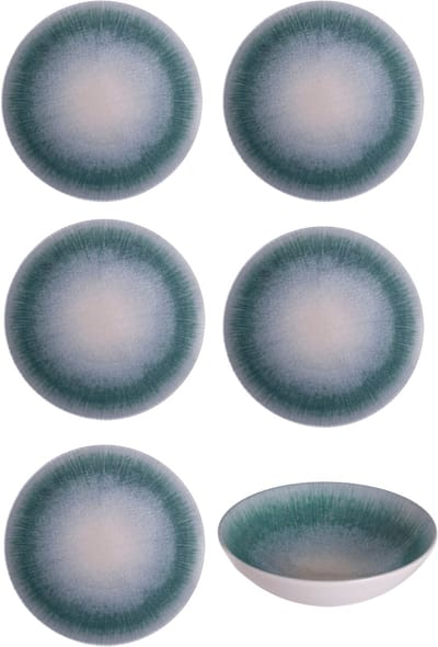 Hazel & Bos Juntos - Kom - 17,5 cm - Porselein - Set van 6 – Azul