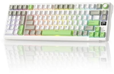 Mechanisch toetsenbord met RGB Verlichting en Draadloze Verbinding, Ergonomisch en Hot-Swap Compatibel