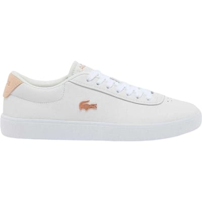 Lacoste Baseshot Evo suède sportschoenen voor dames (Wit/Roze)