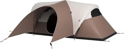 Familie Camping Tent - Kampeertent Outdoor - Buiten Kamperen - Waterdicht Geventileerd - 550x300x198cm - Bruin