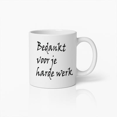 Bedankt Voor Je Harde Werk Koffiemok – Waardering Cadeau Voor Collega’s en Werknemers
